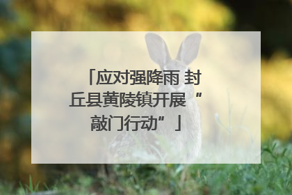 应对强降雨 封丘县黄陵镇开展“敲门行动”