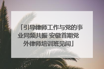 引导律师工作与党的事业同频共振 安徽首期党外律师培训班见闻