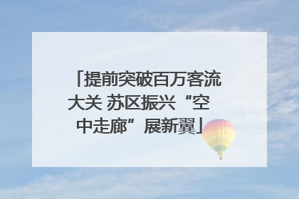 提前突破百万客流大关 苏区振兴“空中走廊”展新翼