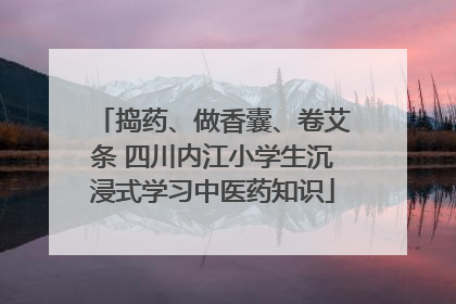 捣药、做香囊、卷艾条 四川内江小学生沉浸式学习中医药知识