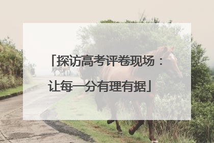 探访高考评卷现场：让每一分有理有据