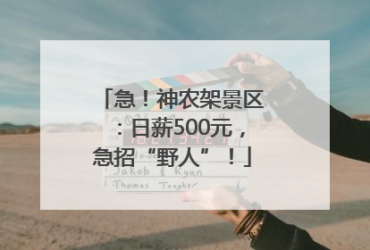 急！神农架景区：日薪500元，急招“野人”！