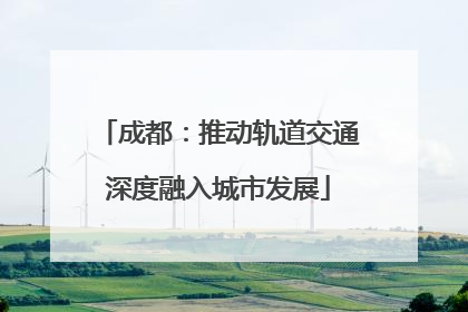 成都：推动轨道交通深度融入城市发展