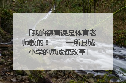 我的德育课是体育老师教的！——一所县城小学的思政课改革