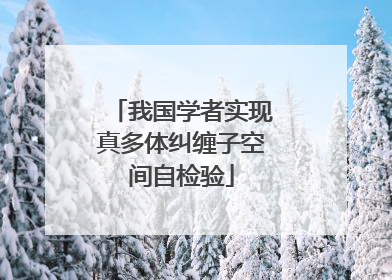 我国学者实现真多体纠缠子空间自检验