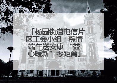 杨园街道电信片区工会小组：粽情端午送安康 “益心暖新”零距离