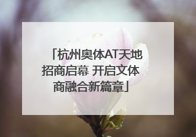 杭州奥体AT天地招商启幕 开启文体商融合新篇章