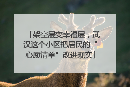 架空层变幸福层，武汉这个小区把居民的“心愿清单”改进现实