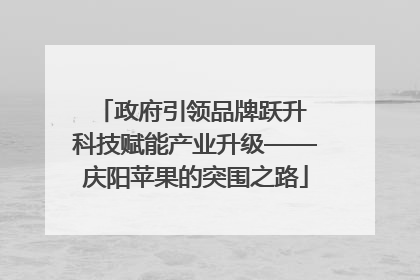 政府引领品牌跃升 科技赋能产业升级——庆阳苹果的突围之路