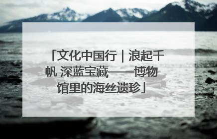 文化中国行｜浪起千帆 深蓝宝藏——博物馆里的海丝遗珍