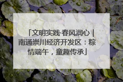 文明实践·春风润心｜南通崇川经济开发区：粽情端午，童趣传承