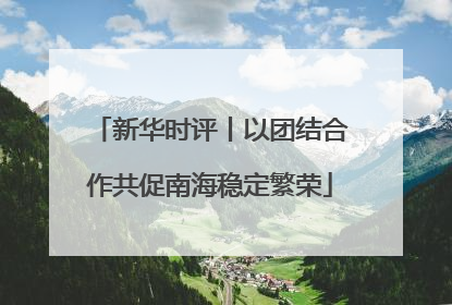 新华时评丨以团结合作共促南海稳定繁荣