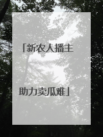 新农人播主 助力卖瓜难