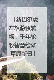 新巴尔虎左旗游牧转场：千年轮牧智慧绘就草原新景