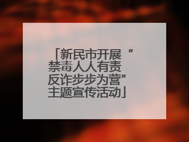 新民市开展“禁毒人人有责 反诈步步为营”主题宣传活动