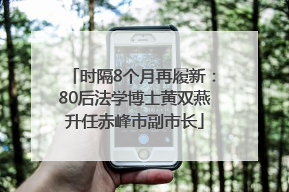 时隔8个月再履新：80后法学博士黄双燕升任赤峰市副市长