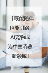 既能陪伴也能引路 AI宠物成为中国消费新领域