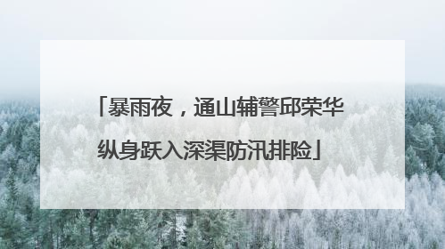 暴雨夜，通山辅警邱荣华纵身跃入深渠防汛排险