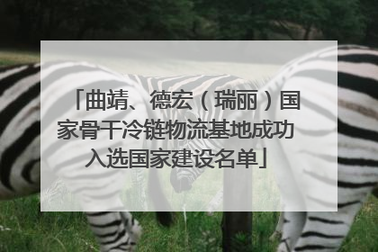 曲靖、德宏（瑞丽）国家骨干冷链物流基地成功入选国家建设名单