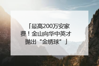 最高200万安家费！金山向华中英才抛出“金绣球”