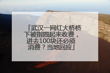 武汉一网红大桥桥下被指圈起来收费，进去100块还必须消费？当地回应
