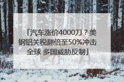 汽车涨价4000刀？美钢铝关税翻倍至50%冲击全球 多国威胁反制