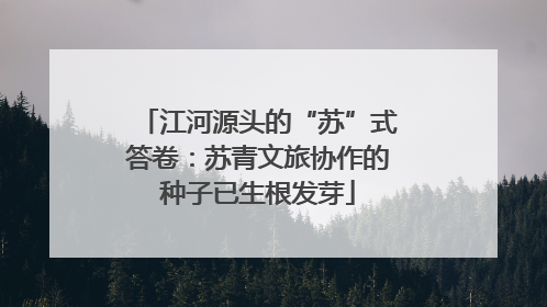 江河源头的“苏”式答卷：苏青文旅协作的种子已生根发芽