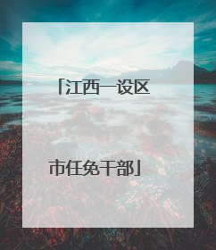 江西一设区市任免干部