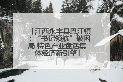 江西永丰县恩江镇：“书记领航”破困局 特色产业盘活集体经济新引擎