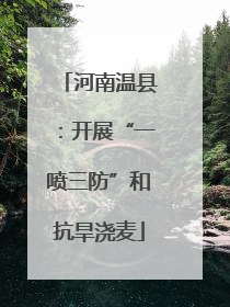 河南温县：开展“一喷三防”和抗旱浇麦