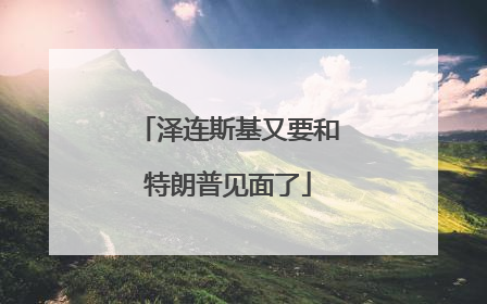 泽连斯基又要和特朗普见面了