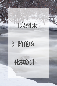 泉州宋江阵的文化钩沉