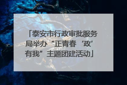 泰安市行政审批服务局举办“正青春‘政’有我”主题团建活动