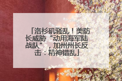 洛杉矶骚乱！美防长威胁“动用海军陆战队”，加州州长反击：精神错乱