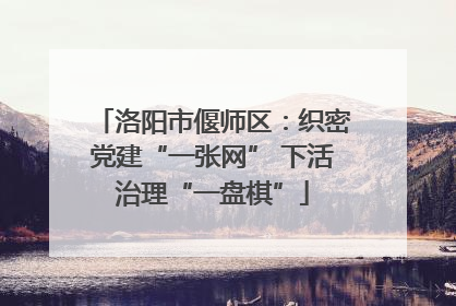 洛阳市偃师区：织密党建“一张网” 下活治理“一盘棋”