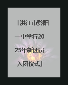 洪江市黔阳一中举行2025年新团员入团仪式
