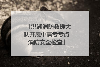 洪湖消防救援大队开展中高考考点消防安全检查