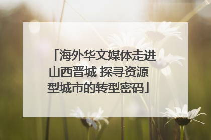 海外华文媒体走进山西晋城 探寻资源型城市的转型密码