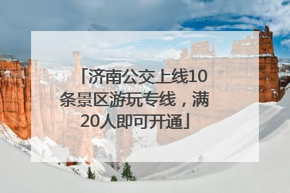 济南公交上线10条景区游玩专线，满20人即可开通
