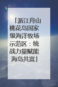 浙江舟山桃花岛国家级海洋牧场示范区：统战力量赋能海岛共富