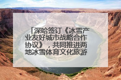 深哈签订《冰雪产业友好城市战略合作协议》，共同推进两地冰雪体育文化旅游高质量发展