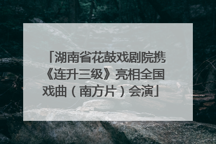 湖南省花鼓戏剧院携《连升三级》亮相全国戏曲（南方片）会演