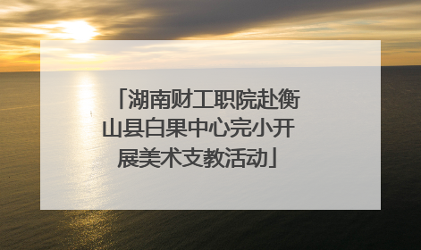 湖南财工职院赴衡山县白果中心完小开展美术支教活动