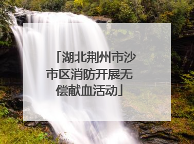 湖北荆州市沙市区消防开展无偿献血活动