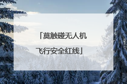 莫触碰无人机飞行安全红线