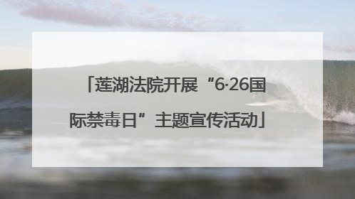 莲湖法院开展“6·26国际禁毒日”主题宣传活动