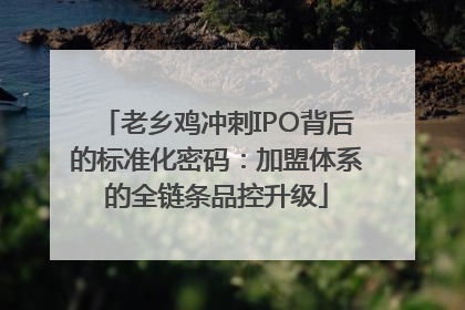 老乡鸡冲刺IPO背后的标准化密码：加盟体系的全链条品控升级