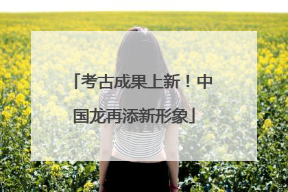 考古成果上新！中国龙再添新形象