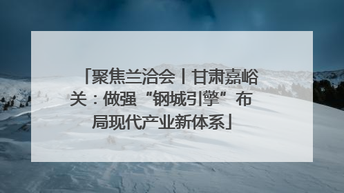 聚焦兰洽会丨甘肃嘉峪关：做强“钢城引擎”布局现代产业新体系