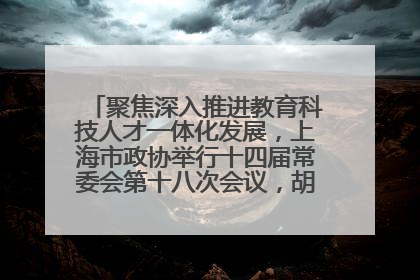 聚焦深入推进教育科技人才一体化发展，上海市政协举行十四届常委会第十八次会议，胡文容出席并讲话